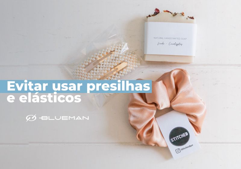 evitar usar presilhas e elasticos varias presilhas e fundo branco